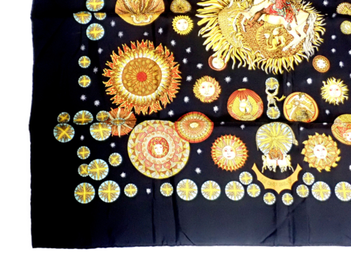 Authentic RARE! Hermes Carre Le Roy Soleil The Sun King Vintage 90cm Silk Scarf | Fortrove
