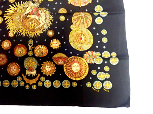 Authentic RARE! Hermes Carre Le Roy Soleil The Sun King Vintage 90cm Silk Scarf | Fortrove