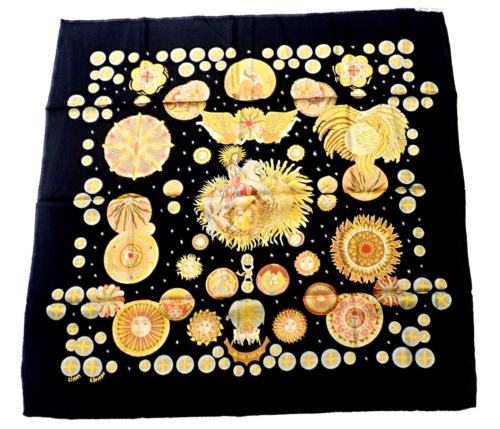 Authentic RARE! Hermes Carre Le Roy Soleil The Sun King Vintage 90cm Silk Scarf | Fortrove