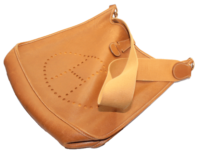 Authentic! Hermes Evelyne Brown Epsom Leather GM Handbag Purse | Fortrove