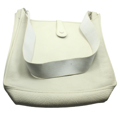 Authentic! Hermes Evelyne Parchment White Clemence Leather GM Handbag Purse | Fortrove