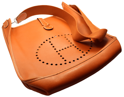 Hermes Clothing, Shoes & Accessories:Women:Women's Bags & Handbags Authentic! Hermes Evelyne Orange Brown Epsom Leather GM Handbag Purse