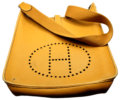 Authentic! Hermes Evelyne Dark Tan Clemence Leather GM Handbag Purse | Fortrove