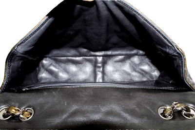 2008 Chanel Classic Jumbo Quilted Patent Leather Rare Olive Green Handbag Purse | Fortrove