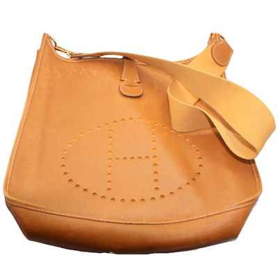 Authentic! Hermes Evelyne Brown Epsom Leather GM Handbag Purse | Fortrove