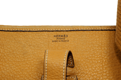 Authentic! Hermes Evelyne Dark Tan Clemence Leather GM Handbag Purse | Fortrove