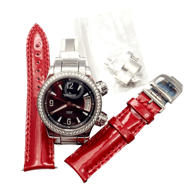 Jaeger LeCoultre Master Compressor Factory Diamond Automatic Watch +Extra Band | Fortrove