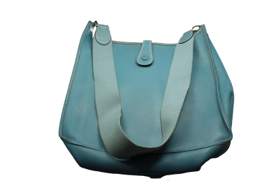 Authentic! Hermes Evelyne Blue Jean Epsom Leather PM Handbag Purse | Fortrove