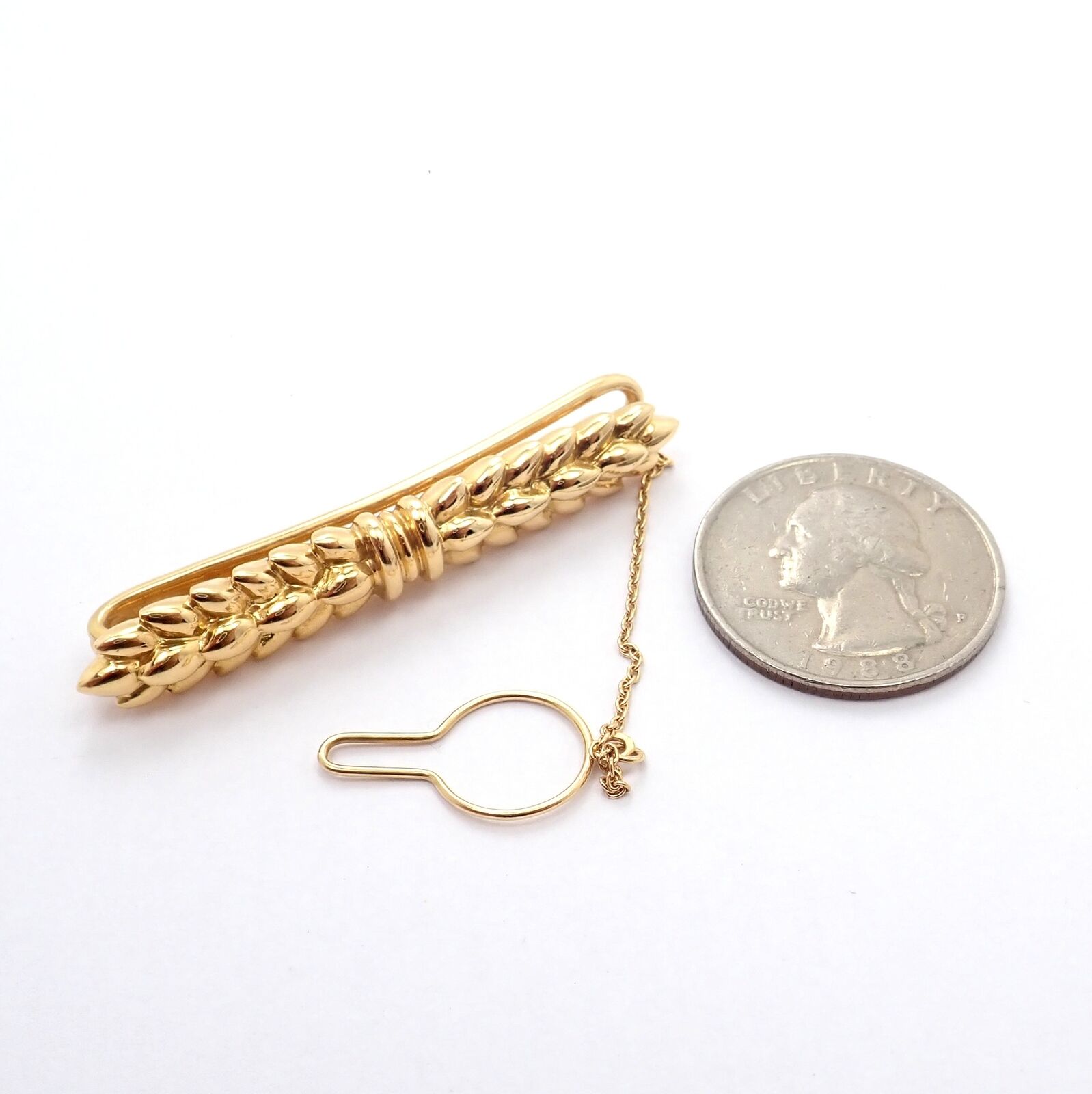 Hermes Jewelry & Watches:Men's Jewelry:Tie Clasps & Tacks Authentic! Rare Hermes 18k Yellow Gold Vintage Tie Bar Clip