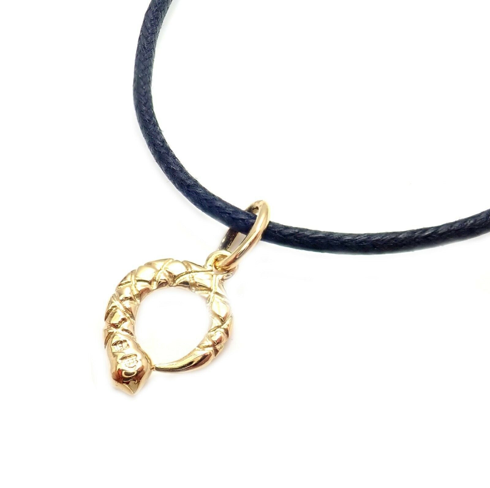 Temple St Clair 18k Snake Serpent Charm Cord Bracelet | Fortrove