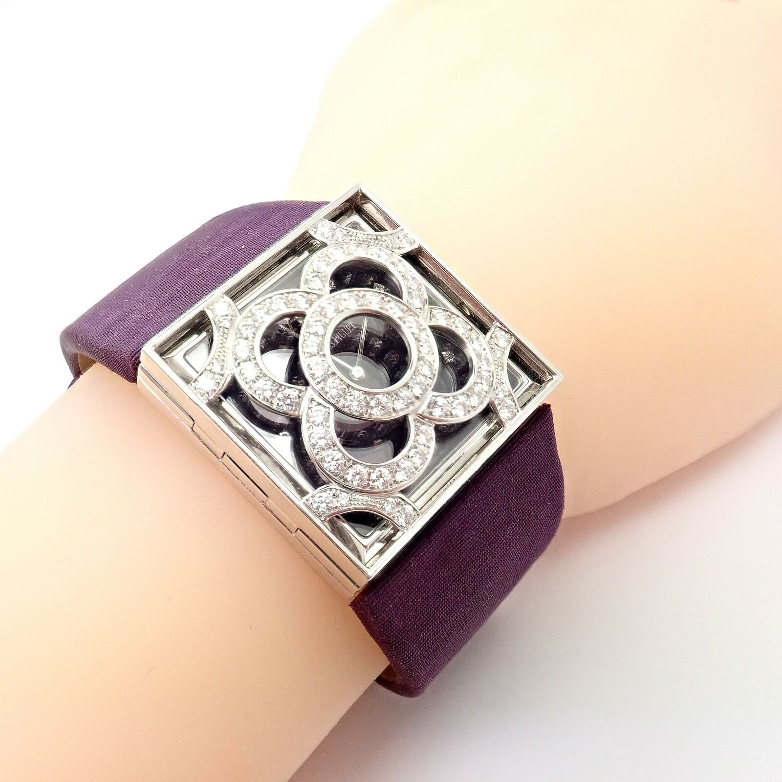 Rare! Authentic Audemars Piguet Danae 18k White Gold Diamond Satin Ladies Watch | Fortrove