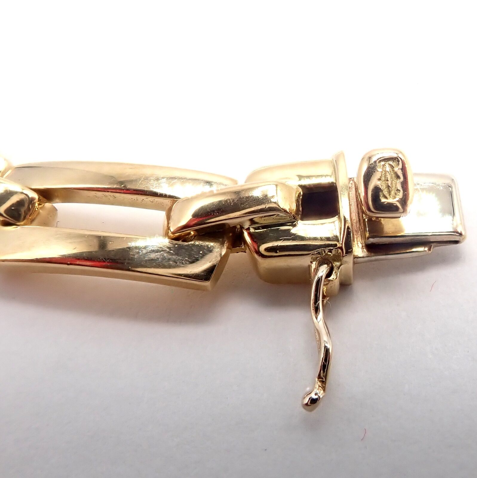 Authentic! Cartier Vintage 18k Yellow Gold Link Bracelet 1993 | Fortrove