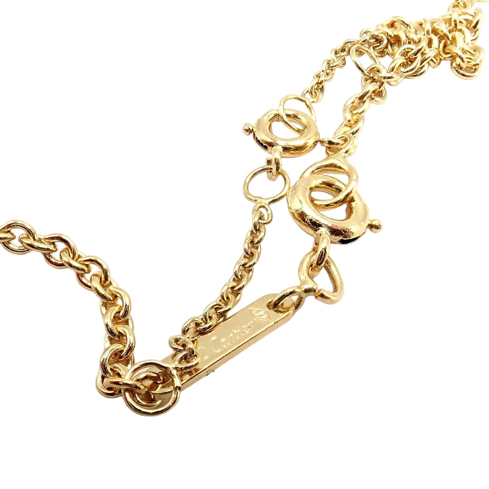 Authentic! Cartier 18k Yellow Gold Baby Carriage Stroller Charm Pendant Necklace | Fortrove
