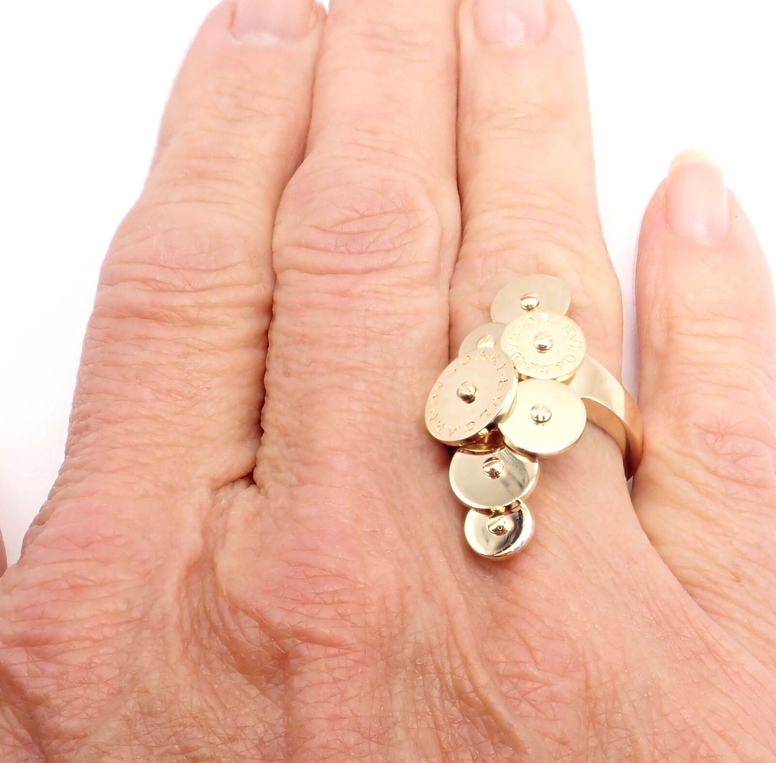 Authentic! Bvlgari Bulgari Cicladi 18k Yellow Gold Large Ring | Fortrove