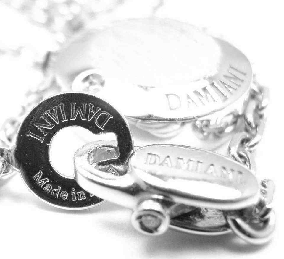 Authentic! Damiani Blasoni Diamond 18k White Gold Pendant Necklace | Fortrove