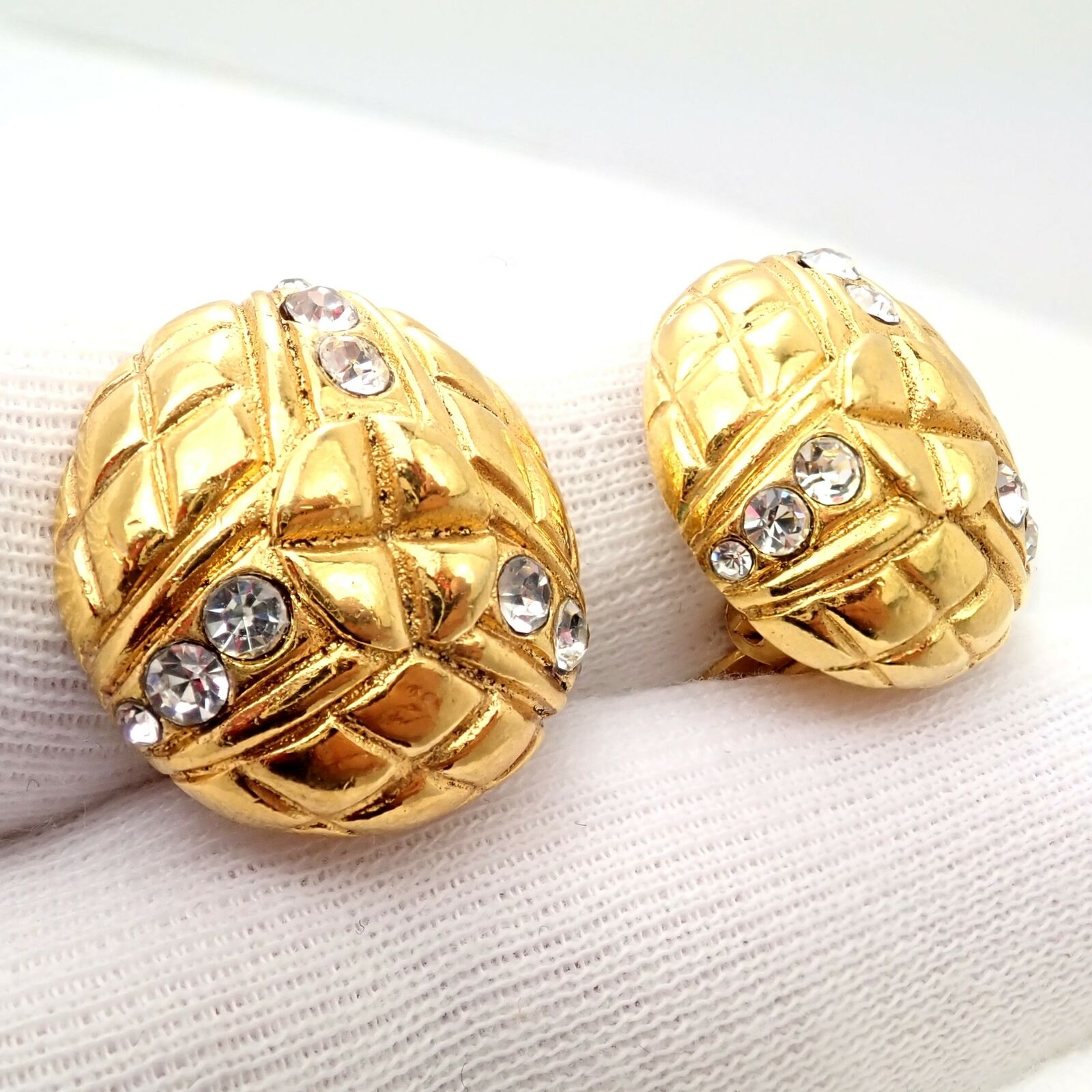 Chanel Jewelry & Watches:Vintage & Antique Jewelry:Earrings Rare! Vintage Chanel Paris France Crystal Earrings 1970's