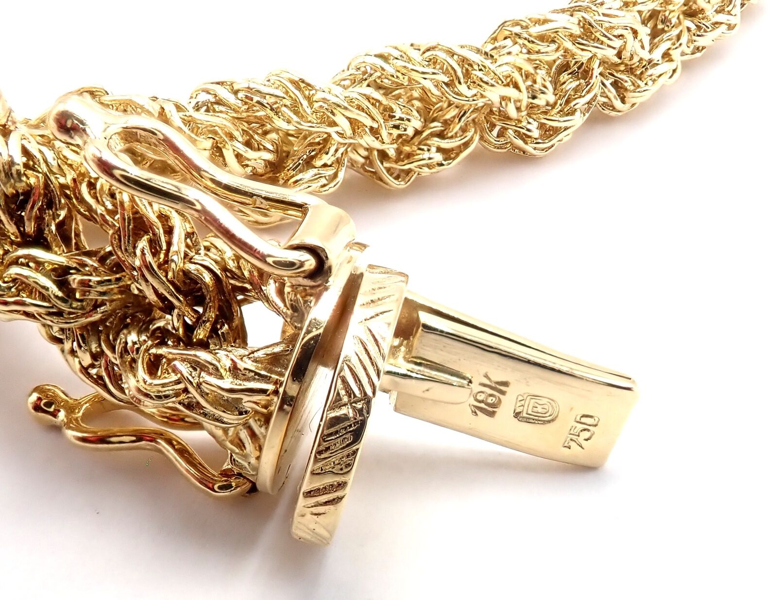Authentic! Vintage Tiffany & Co 18k Yellow Gold Basketweave Link Chain Necklace | Fortrove