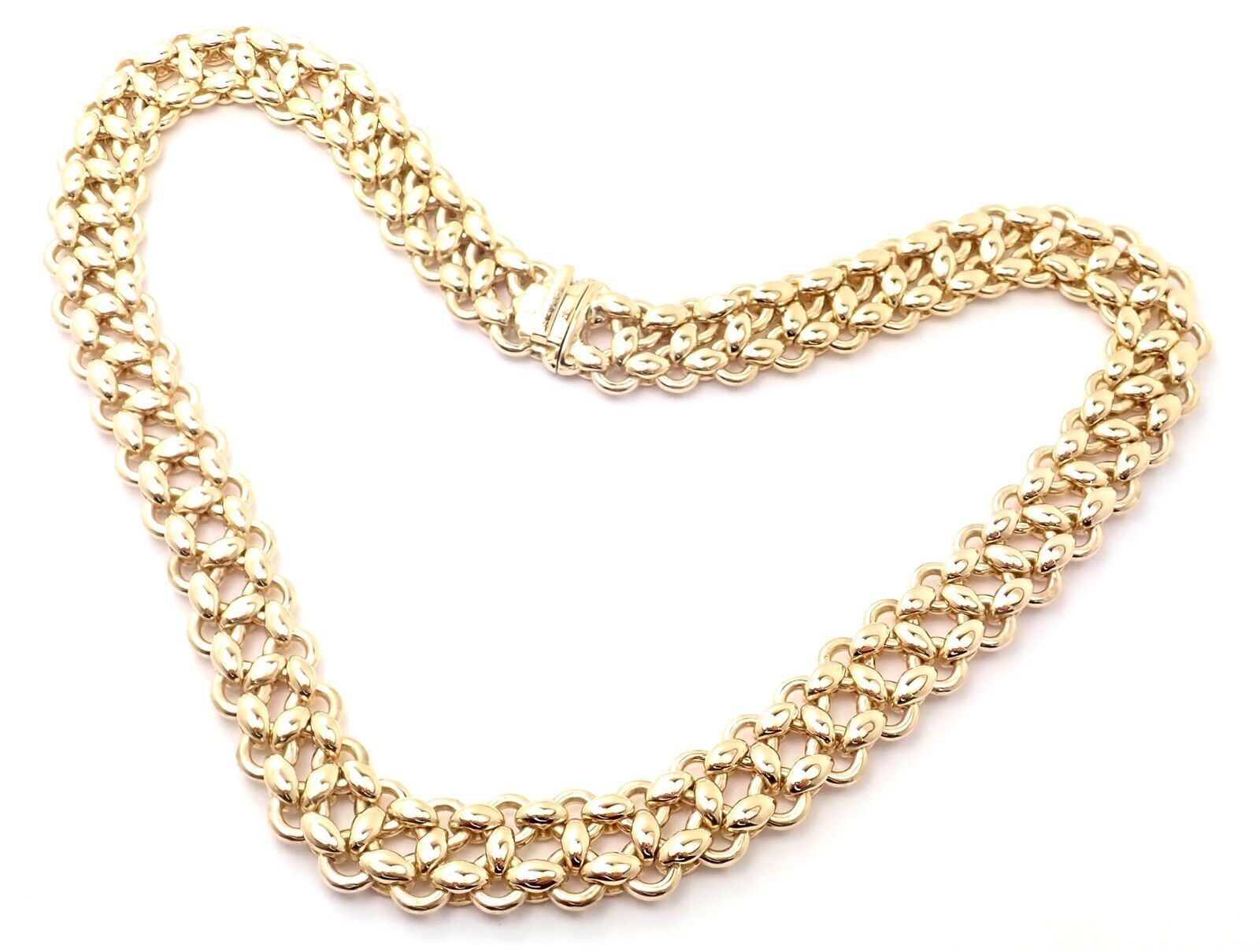 Rare! Vintage Authentic Hermes 18k Yellow Gold Link Necklace | Fortrove