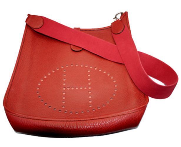 Authentic! Hermes Evelyne Brick Red Clemence Leather GM Handbag Purse | Fortrove