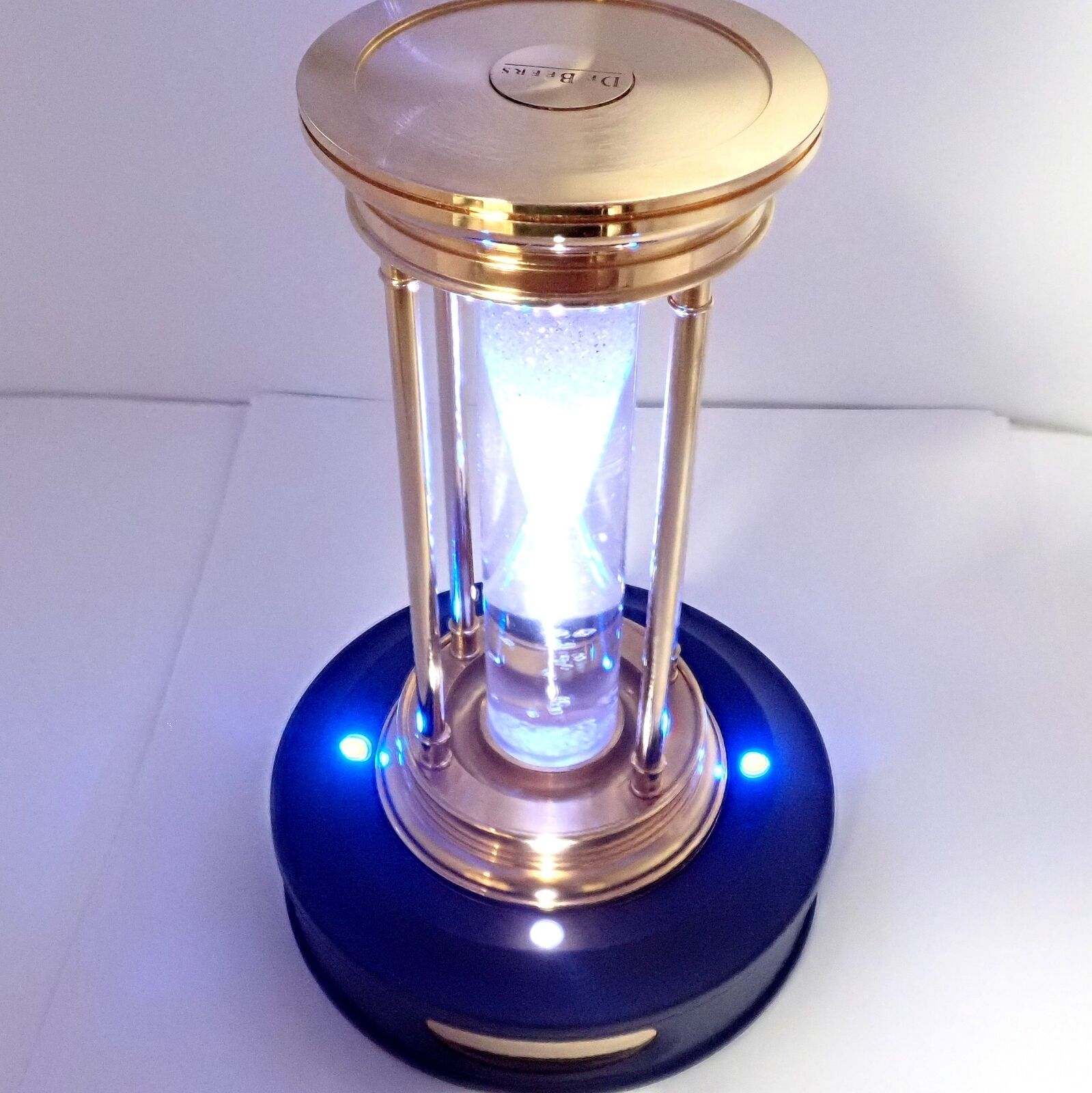 Authentic! De Beers Limited Edition Millennium 2000 Diamond Brass Hourglass | Fortrove
