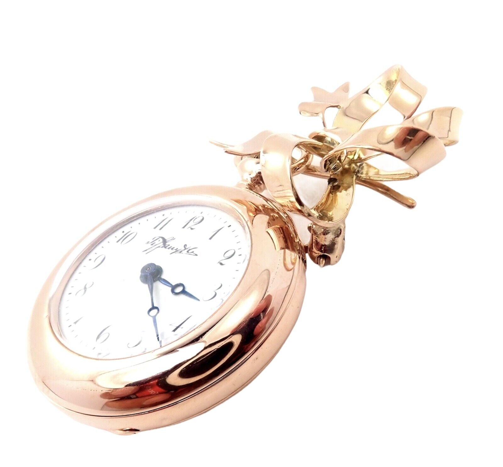 Rare! Vintage Tiffany & Co. 18K Yellow + Rose Gold Bow Lapel Watch | Fortrove