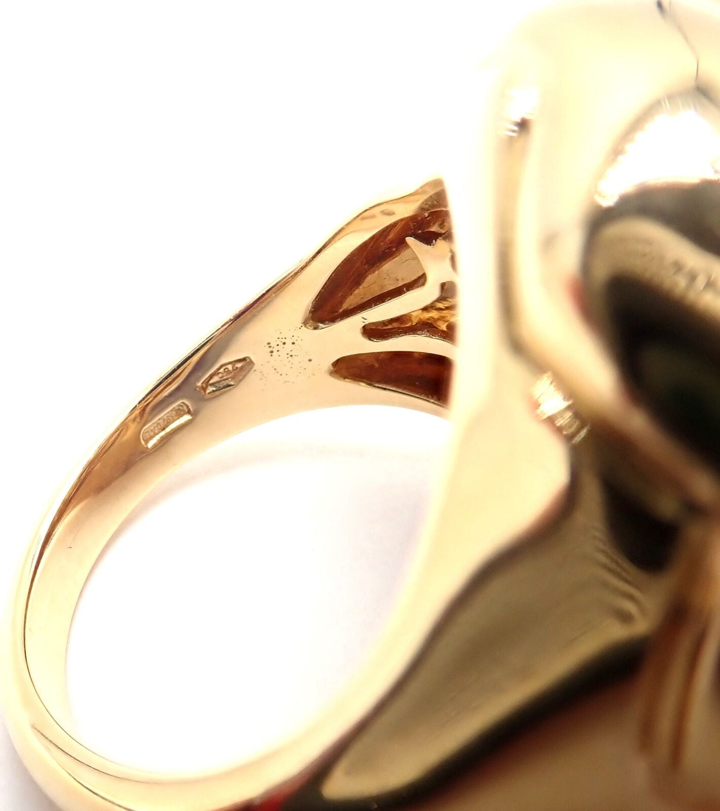 Authentic Bulgari Bvlgari 18k Yellow Gold Star Of David Shape Citrine Bombe Ring | Fortrove