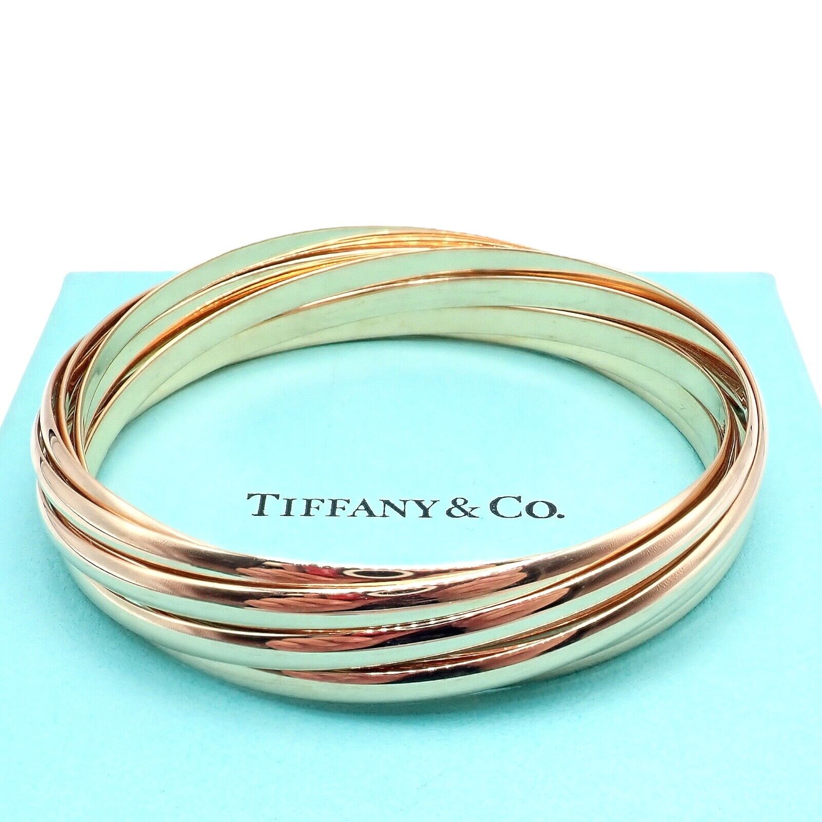 Authentic! Tiffany & Co 18k Rose Gold 9 Row Melody Calife Picasso Large Bracelet | Fortrove