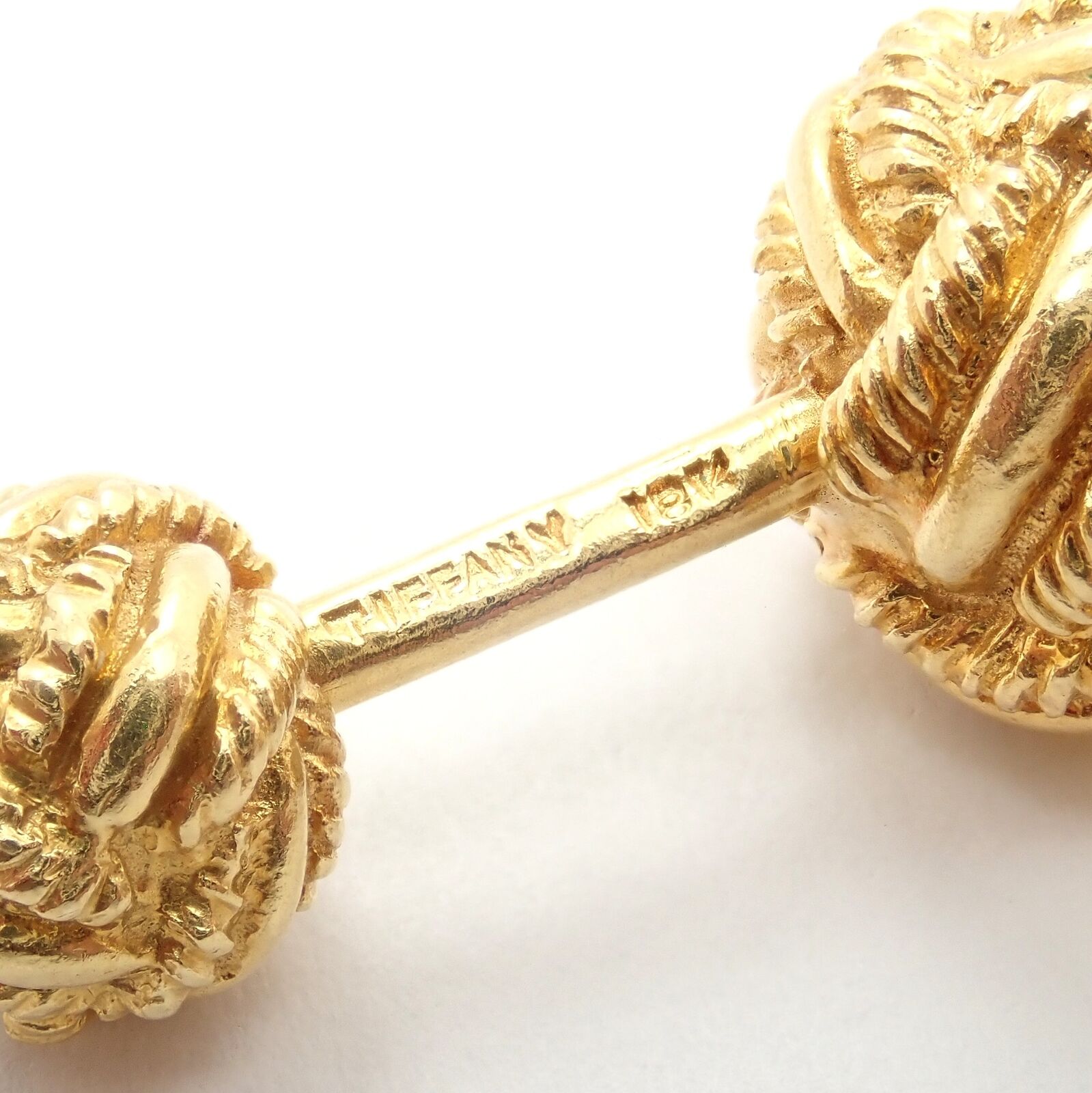 Tiffany & Co. Jewelry & Watches:Men's Jewelry:Cufflinks Rare! Vintage Tiffany & Co. 18k Yellow Gold Schlumberger Rope Knot Cufflinks