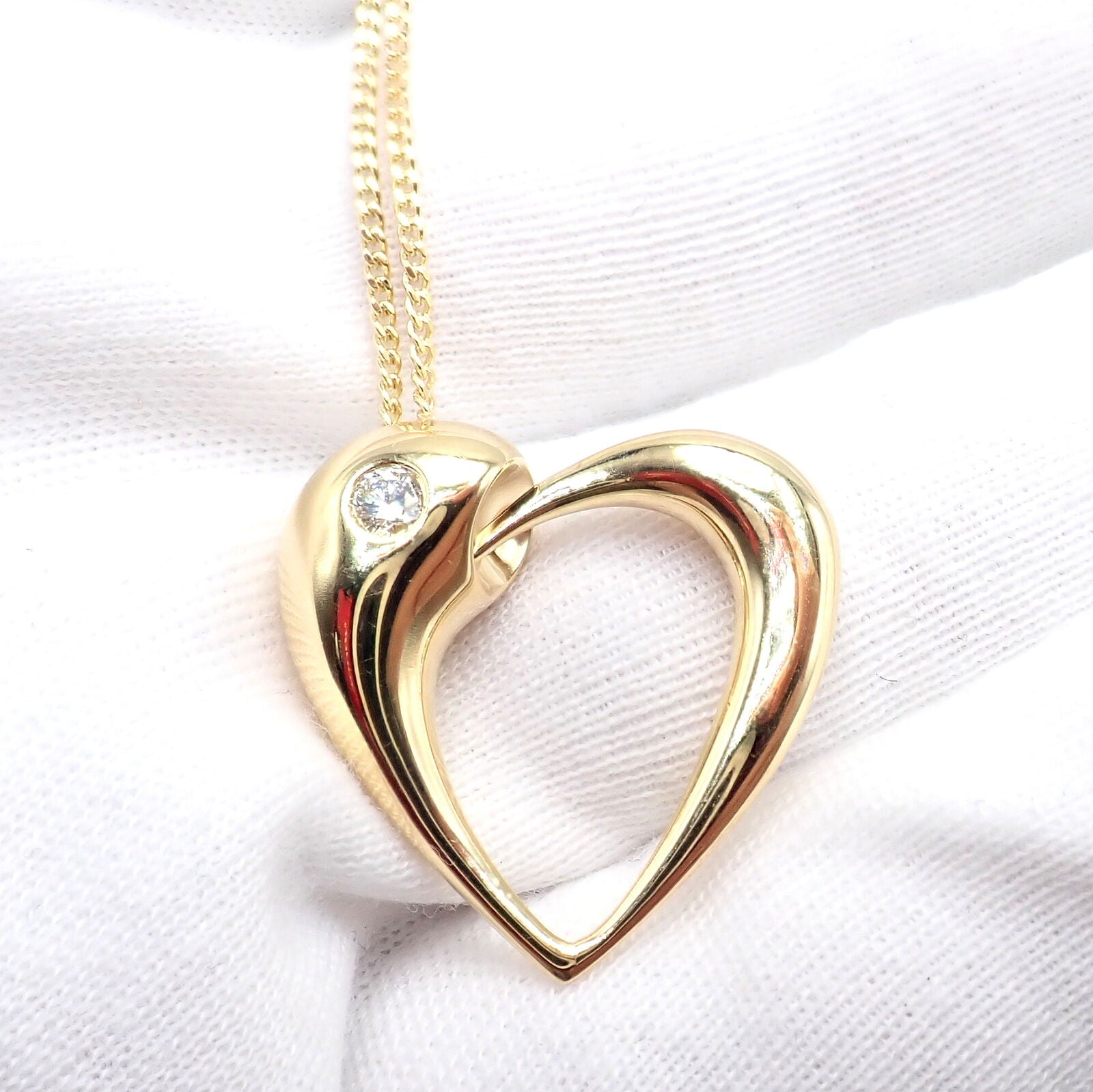 Rare Georg Jensen 18K Yellow Gold Diamond Snake Eating Tail Ouroboros Necklace | Fortrove