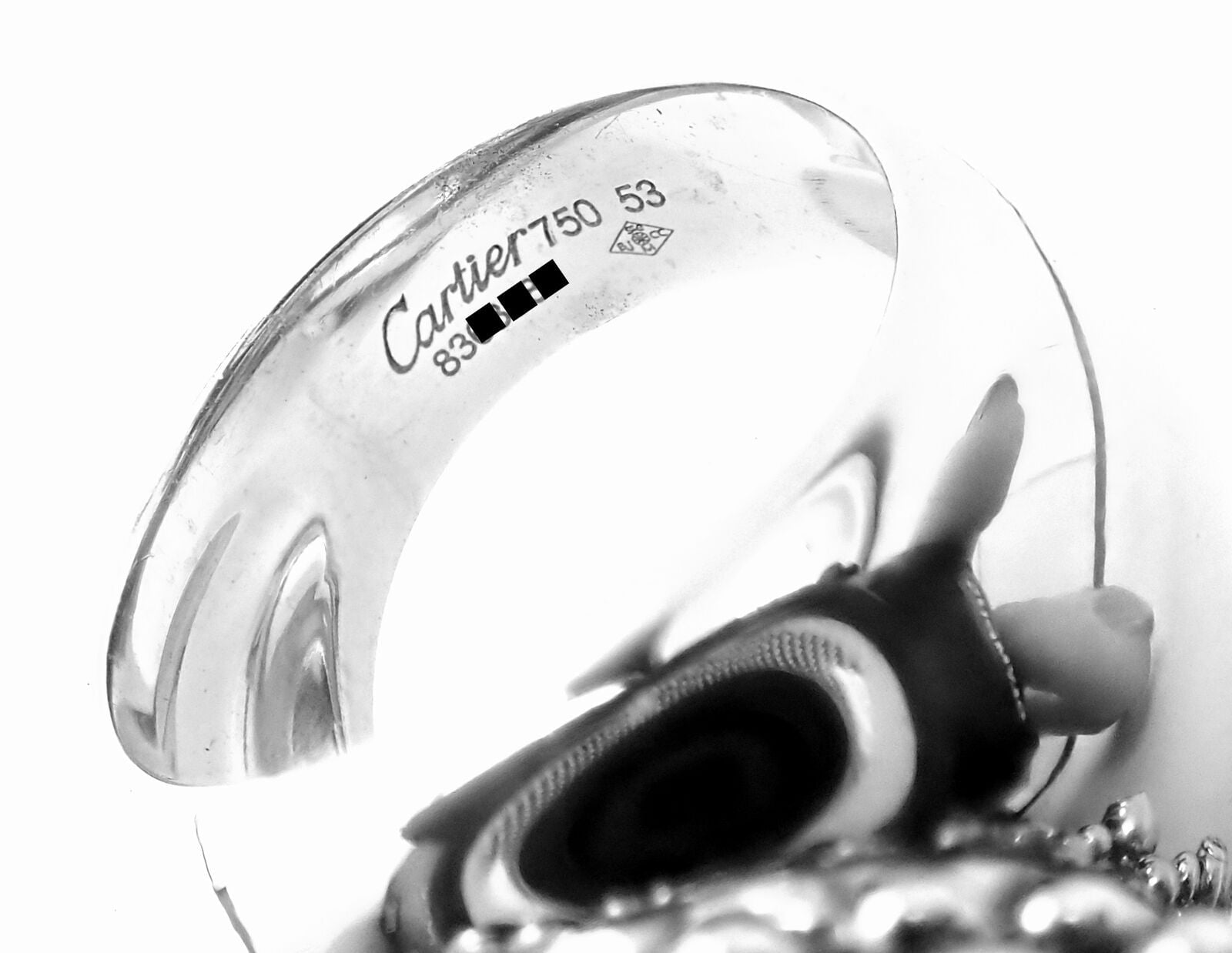 Authentic! Cartier Perruque Paris Nouvelle Vague 18k Gold Diamond Ring Paper | Fortrove