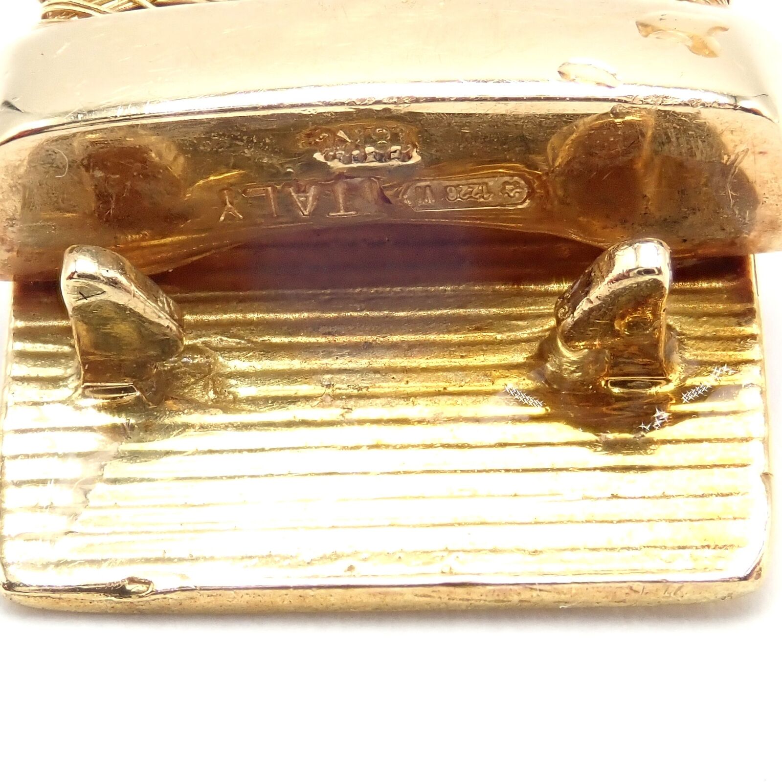 Authentic! Roberto Coin 18k Yellow Gold 9 Row Diamond Silk Weave Bracelet | Fortrove