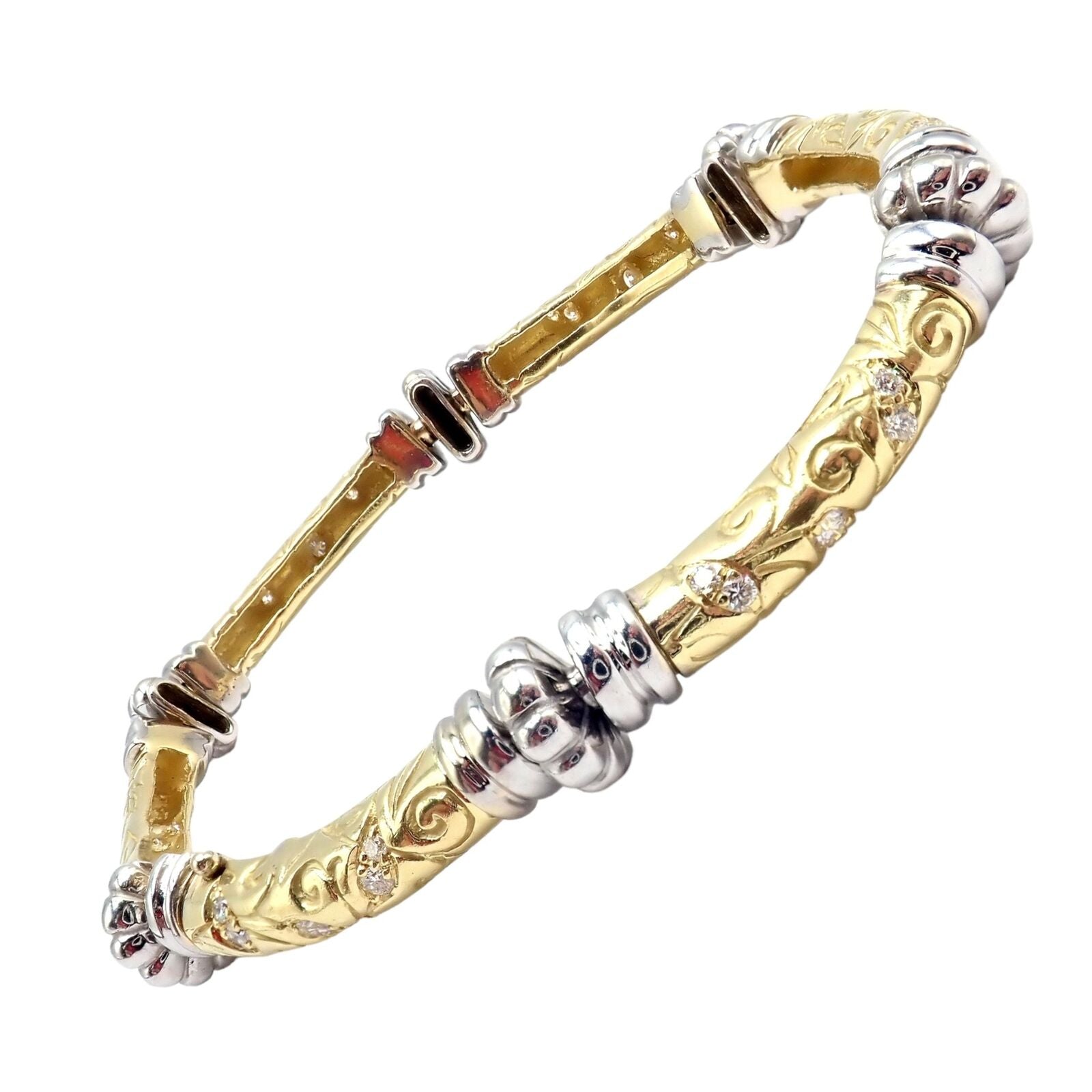 Vintage SeidenGang 18k Yellow + White Gold Diamond Laurel Collection Bracelet | Fortrove