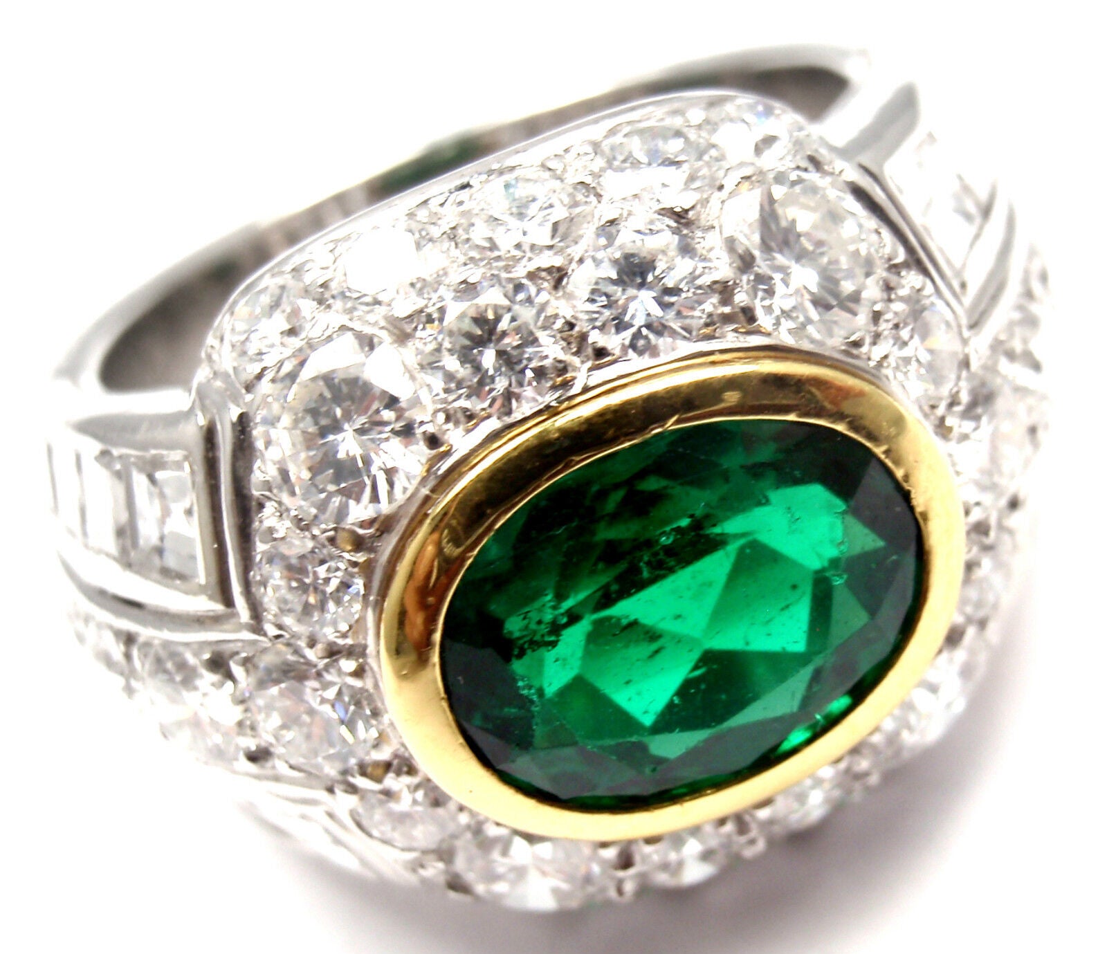 Rare! Authentic Patek Philippe Platinum Diamond Emerald Ring Certificate | Fortrove