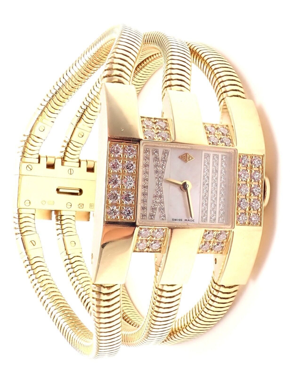 Van Cleef & Arpels Jewelry & Watches:Watches, Parts & Accessories:Watches:Wristwatches Authentic! Van Cleef & Arpels 18k Gold Diamond Liane Collection Bracelet Watch