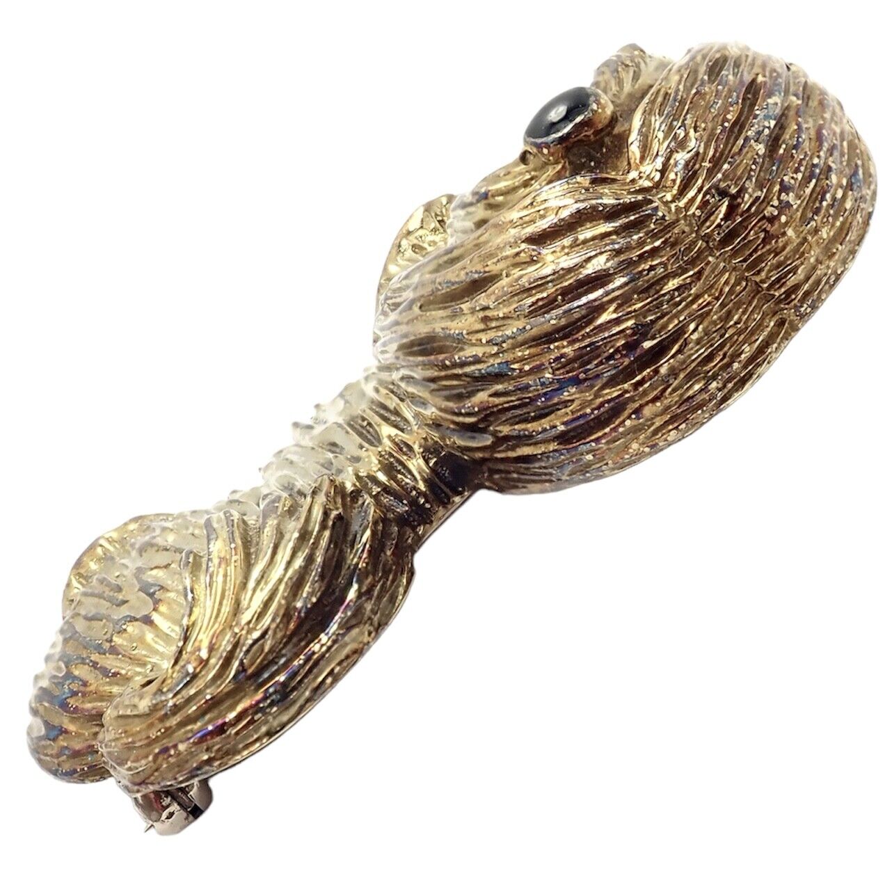 Rare! Vintage Tiffany & Co 14k Yellow Gold Enamel Dog Shih Tzu Brooch Pin 1960's | Fortrove