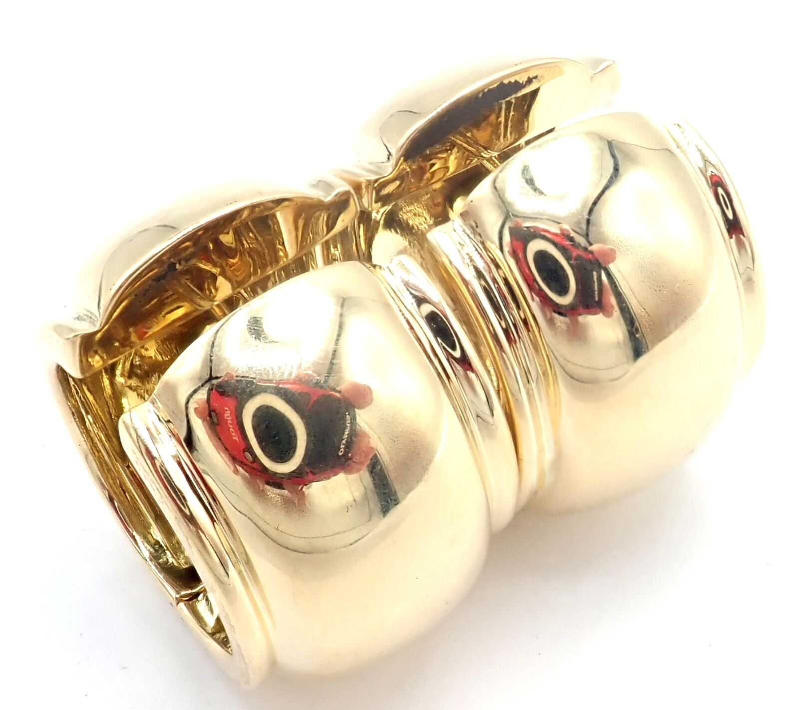 Rare! Authentic Vintage Tiffany & Co 18k Yellow Gold Wide Hoop Earrings | Fortrove