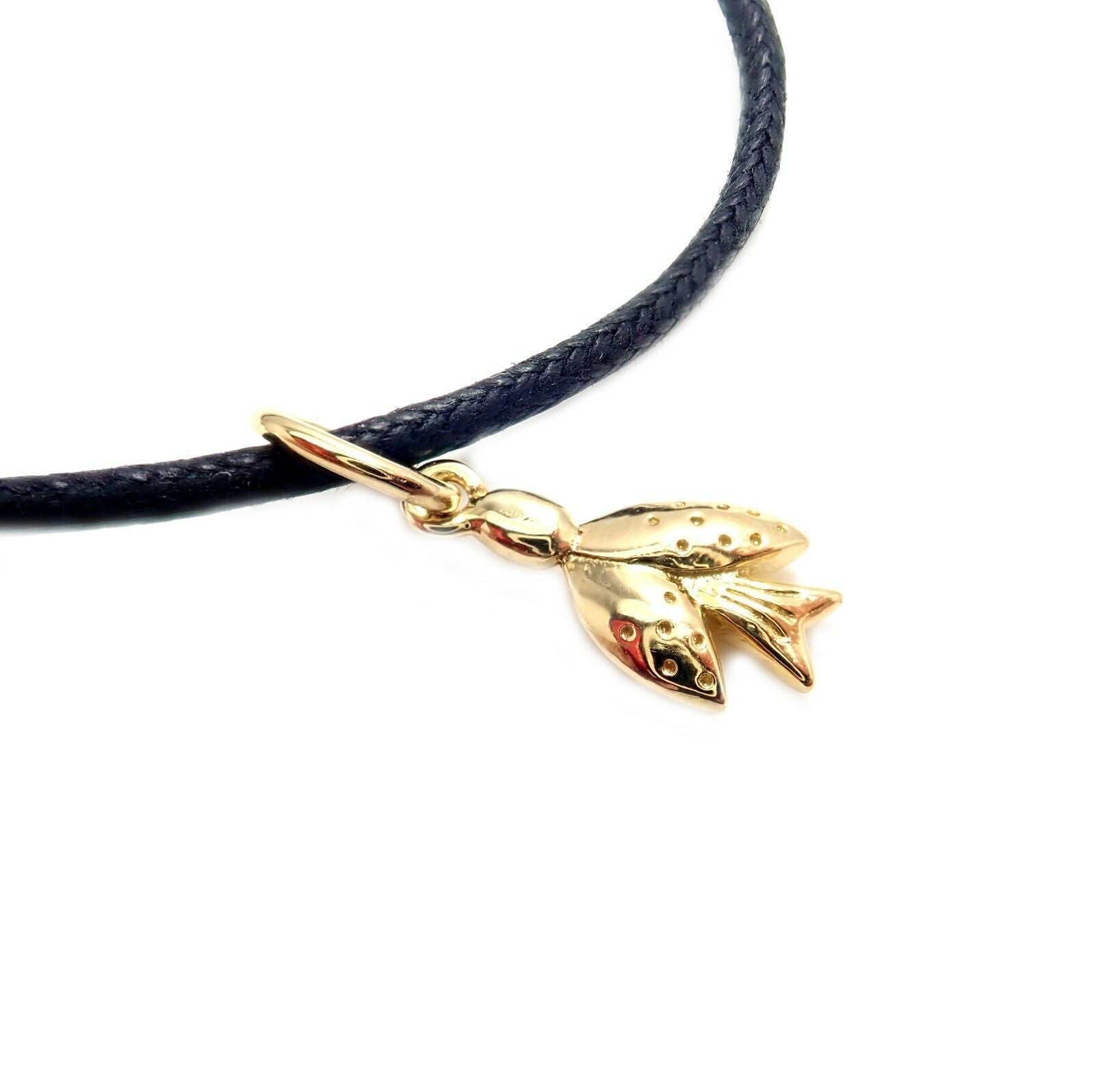 Temple St Clair 18k Flying Dove Charm Cord Bracelet | Fortrove
