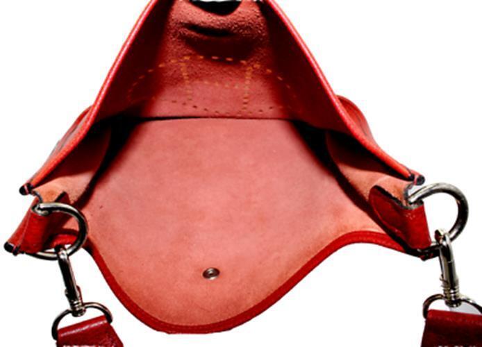 Authentic! Hermes Evelyne Brick Red Clemence Leather GM Handbag Purse | Fortrove