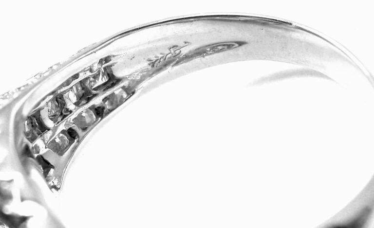 Authentic Craig Drake 18k White Gold Large 10.97ct Emerald Diamond Cocktail Ring | Fortrove