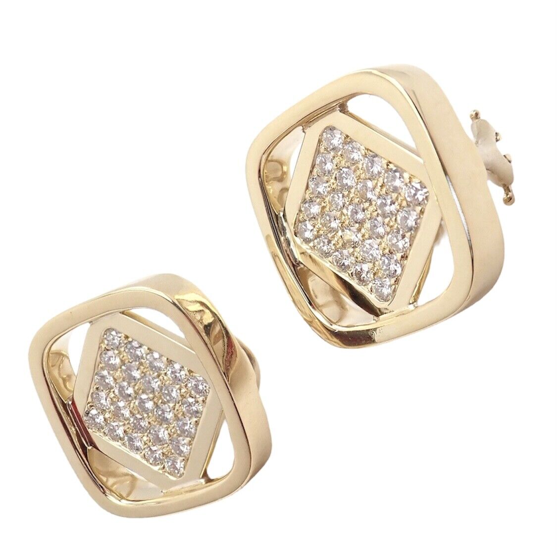 Cartier Jewelry & Watches:Fine Jewelry:Earrings Rare! Authentic Cartier Dinh Van 18k Yellow Gold Diamond Earrings