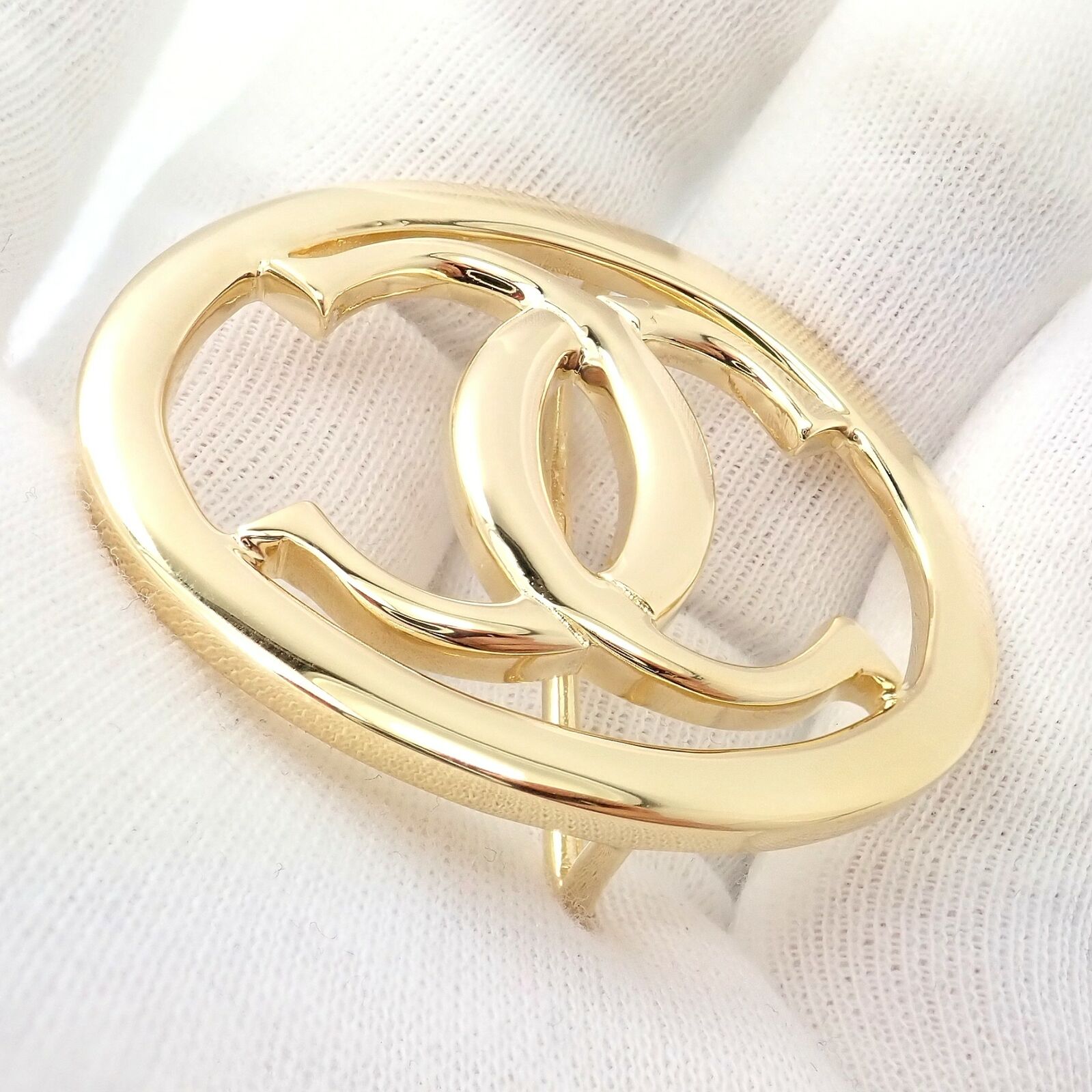 Rare! Cartier 18k Yellow Gold Signature Classic Large Double C Belt Buckle | Fortrove