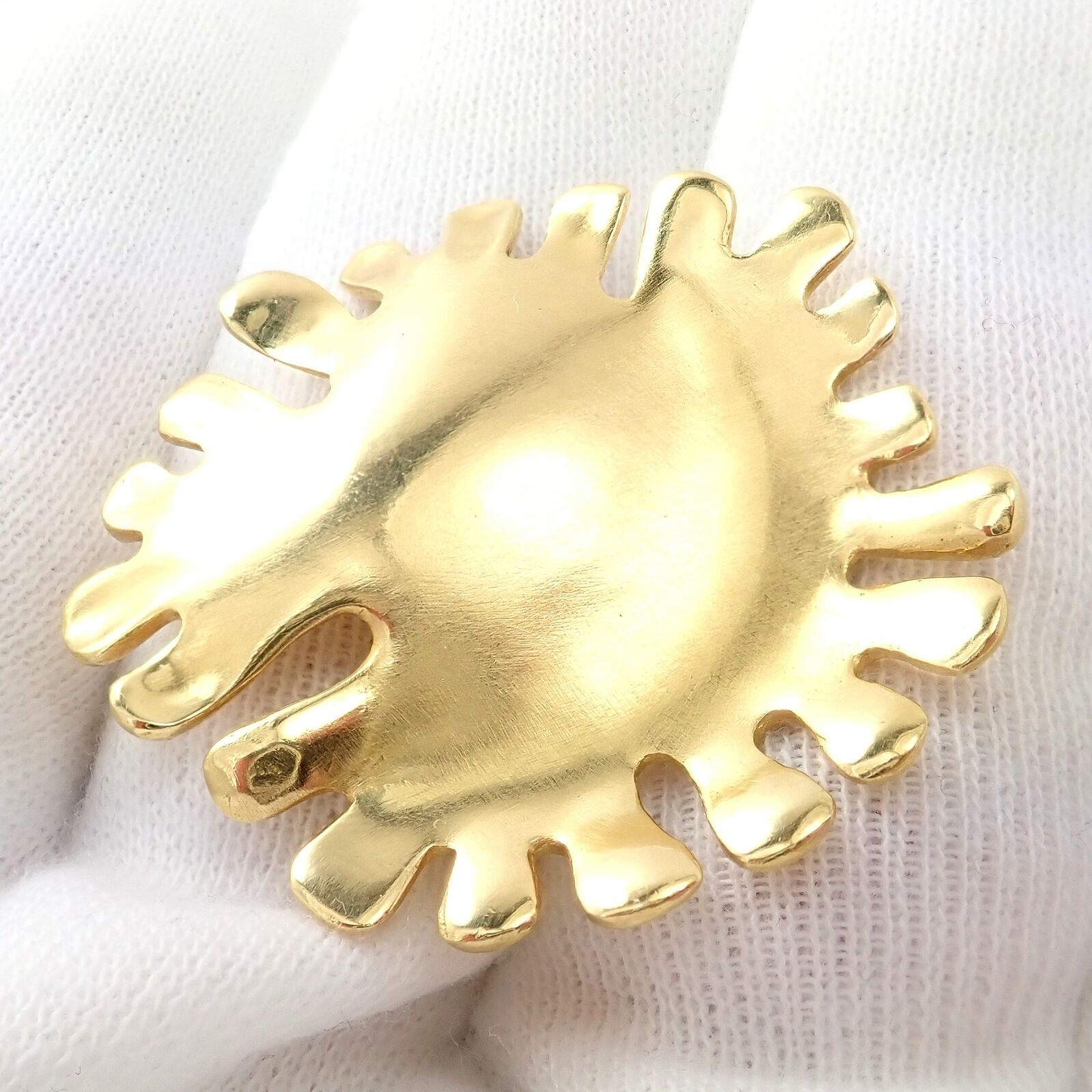 Authentic! Tiffany & Co Cummings 18k Yellow Gold Nickelodeon Abstract Pin Brooch | Fortrove
