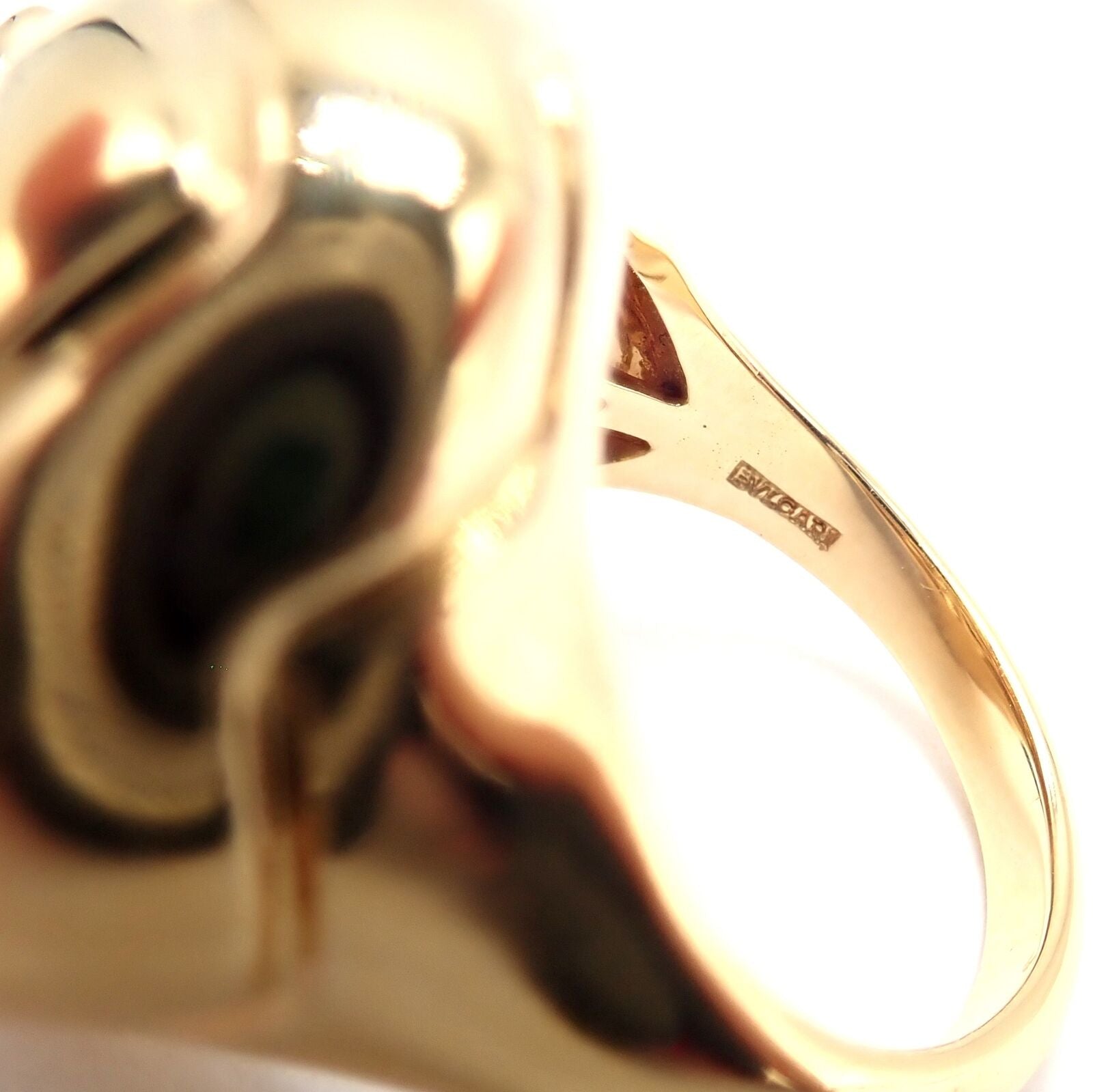 Authentic Bulgari Bvlgari 18k Yellow Gold Star Of David Shape Citrine Bombe Ring | Fortrove