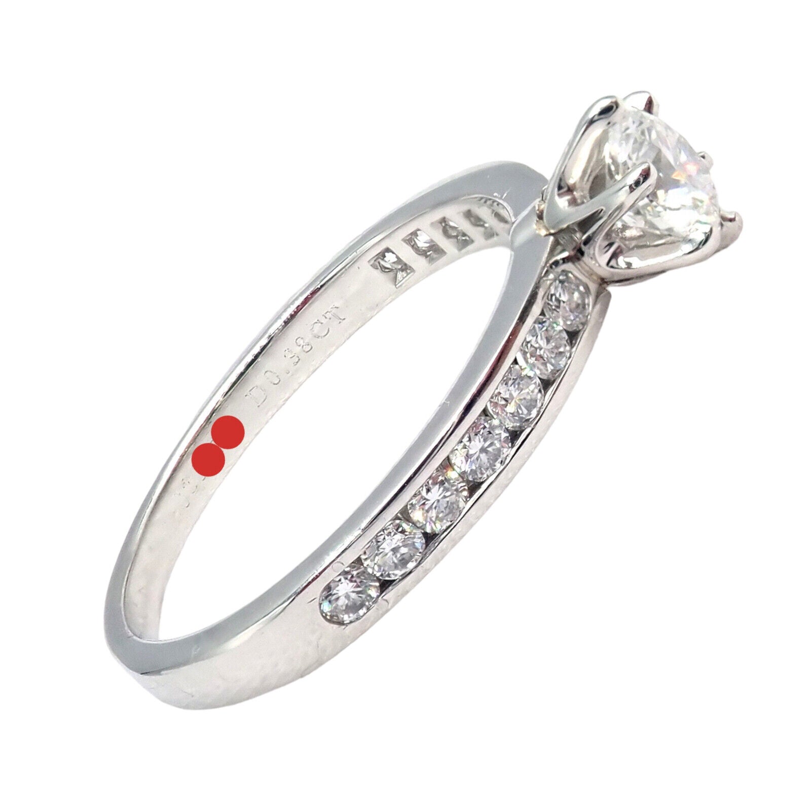 Authentic Tiffany & Co. Platinum 0.59ctw Diamond Engagement Ring sz 5.25 | Fortrove