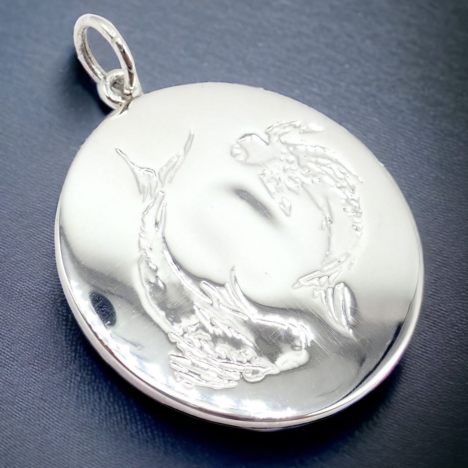 Authentic! Vintage Rare Tiffany & Co Silver Zodiac Pisces Large Pendant | Fortrove