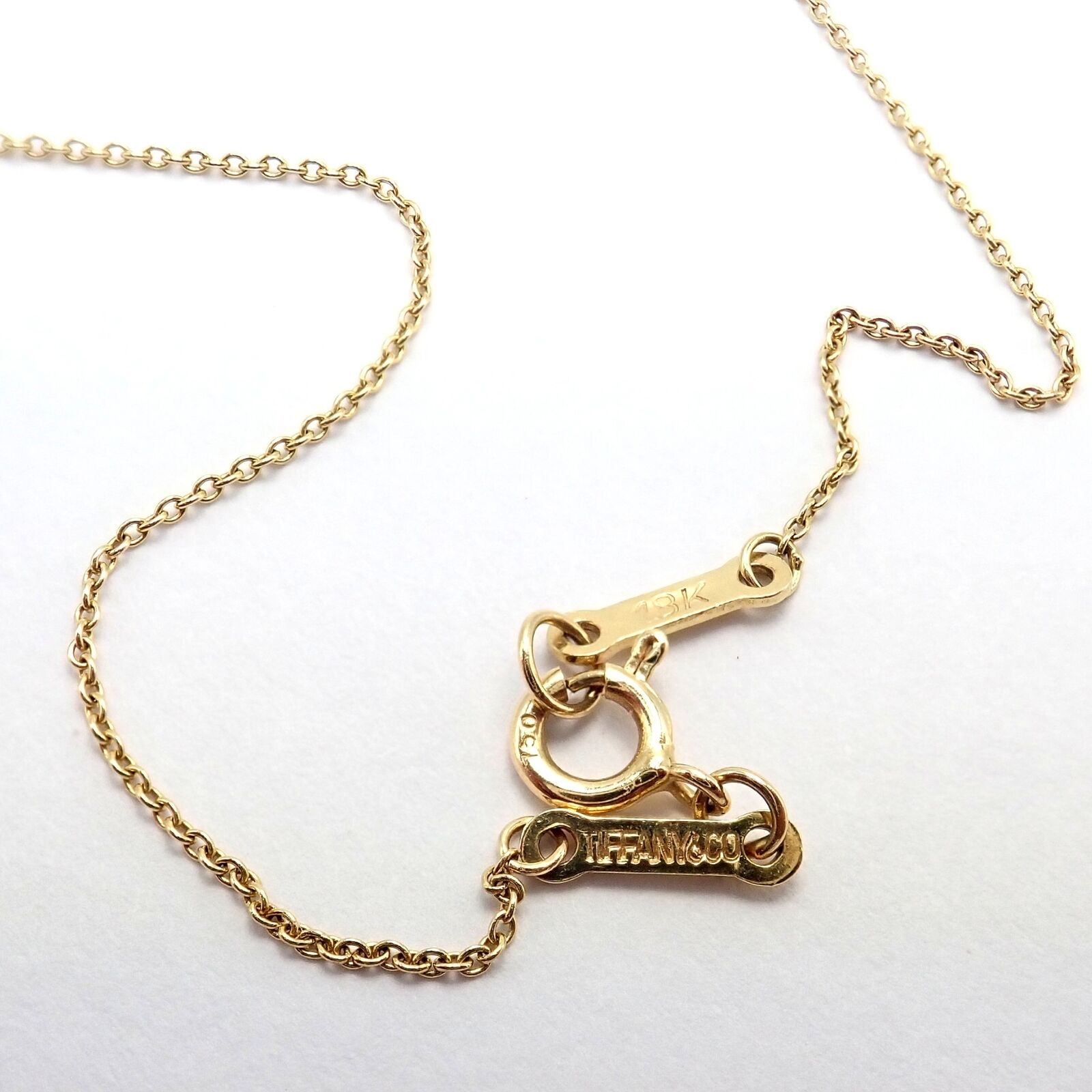 Tiffany & Co Peretti 18k Yellow Gold Madonna Pendant Sweet Mini Chain Necklace | Fortrove