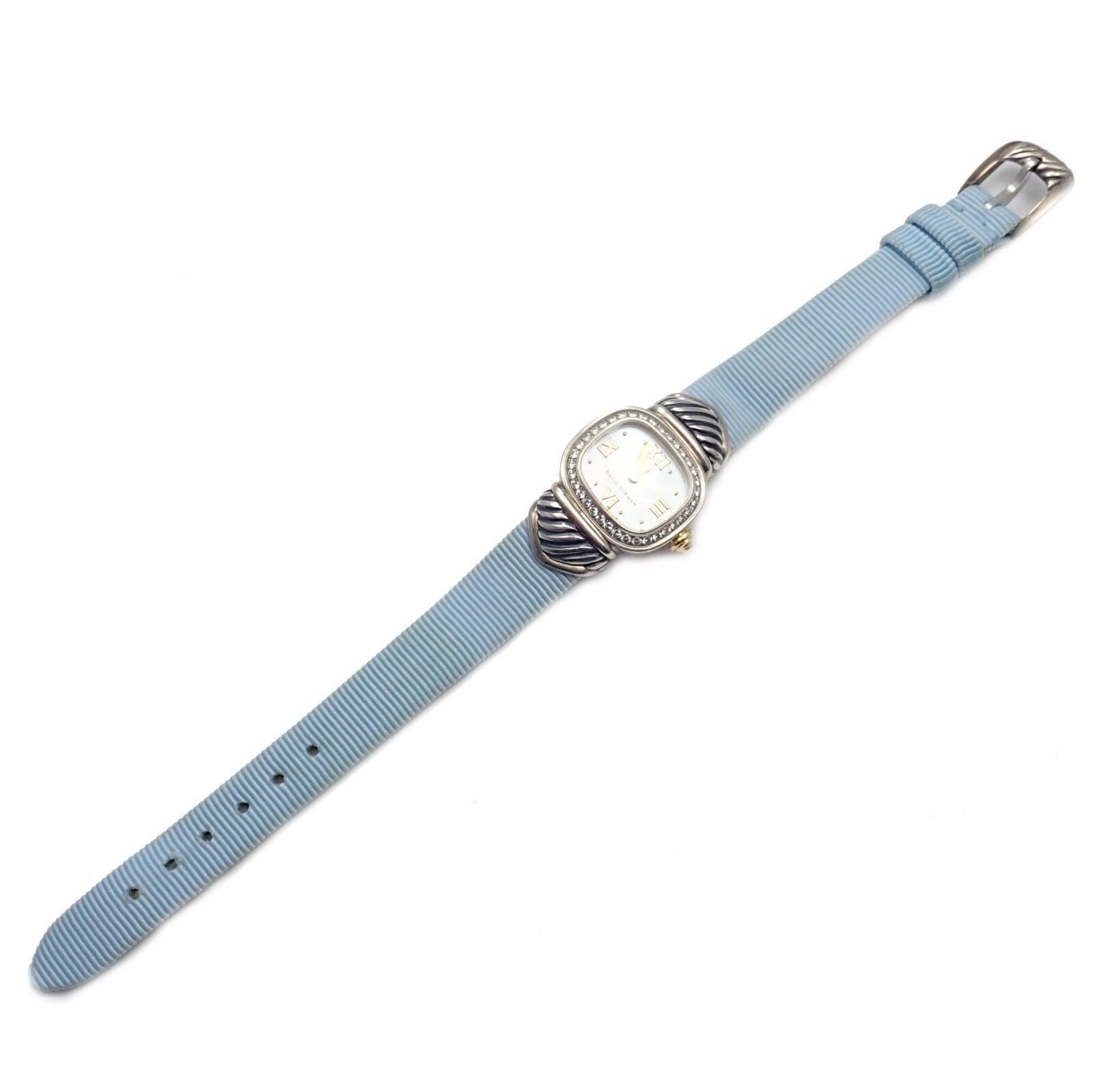Authentic! David Yurman DY Silver 925 Diamond Thoroughbred Silk Ladies Watch | Fortrove