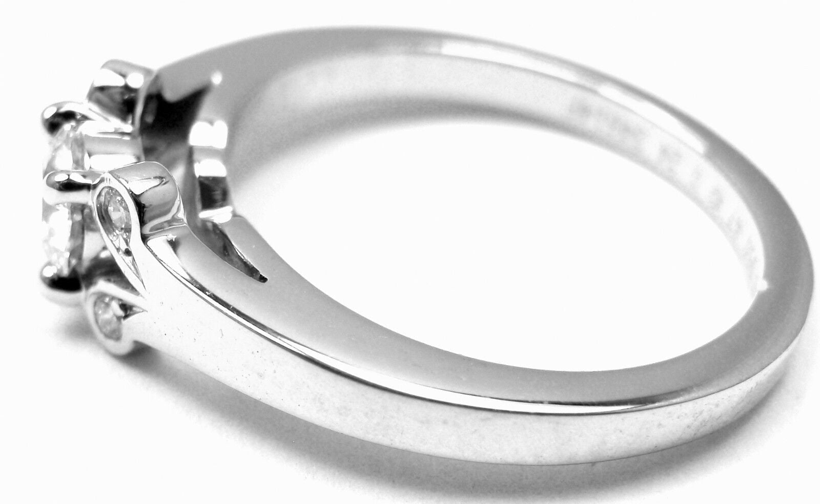 Authentic! Cartier Ballerine Platinum .24ct Diamond Engagement Ring Box Paper | Fortrove
