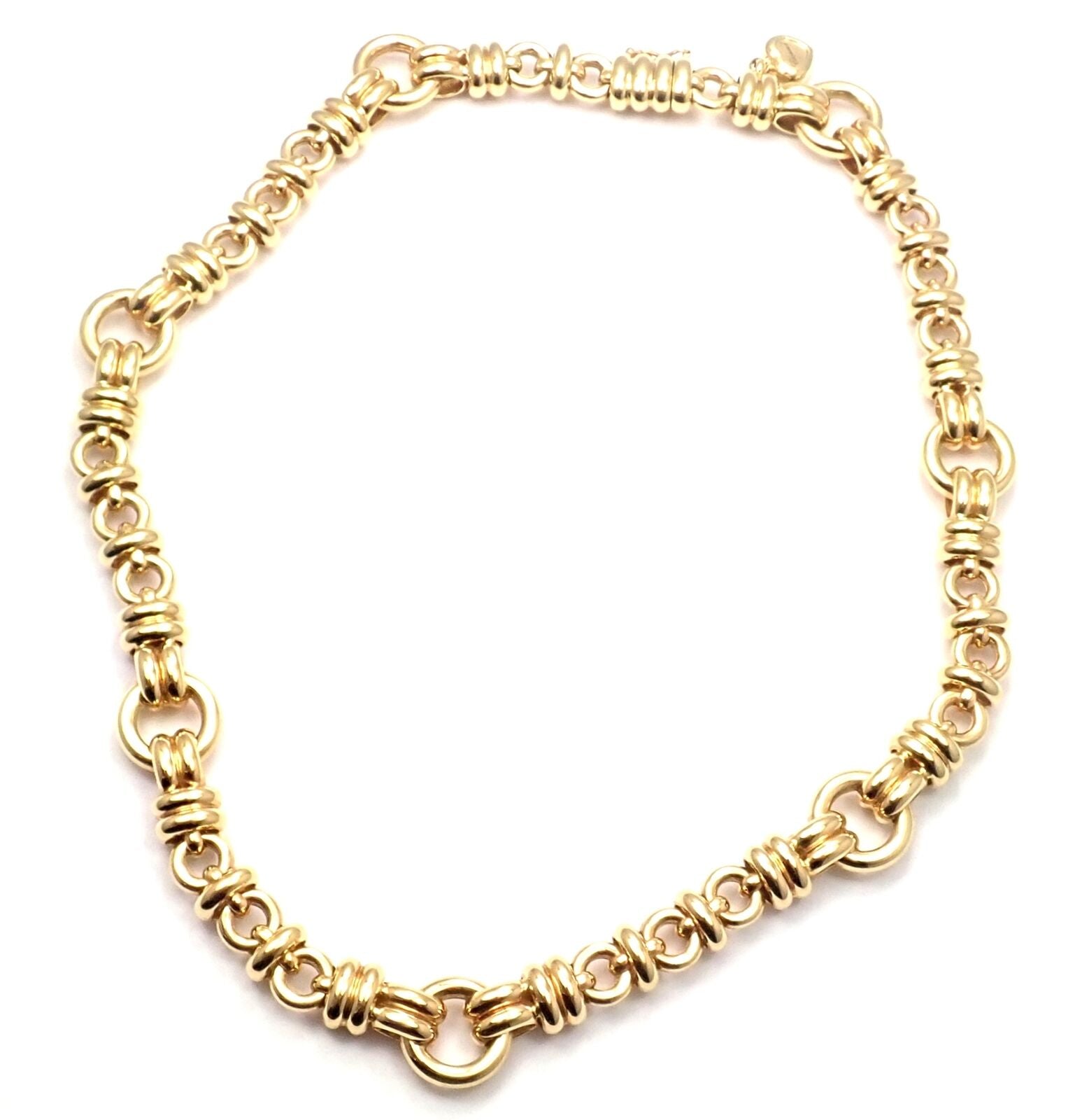 Rare! Authentic Chopard Les Chaines 18k Yellow Gold Link Necklace | Fortrove