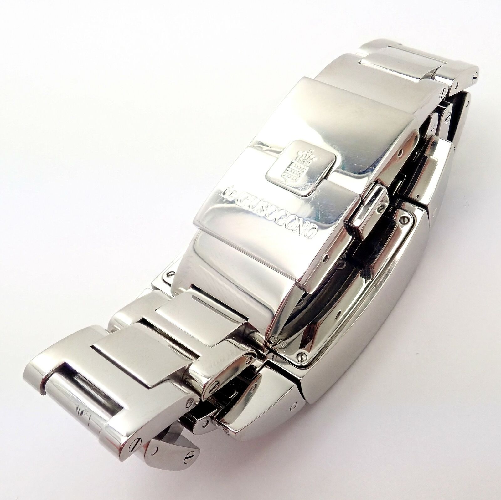 Rare! De Grisogono Stainless Steel Diamond Ladies Dual Time Instrumentino Watch | Fortrove